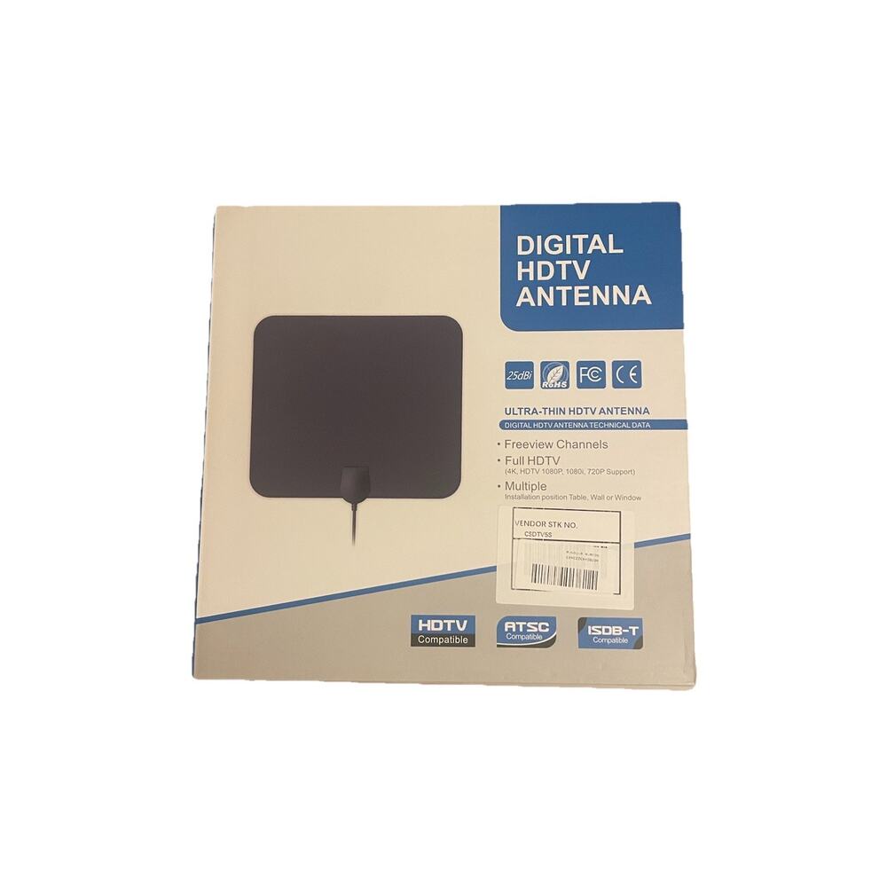 Digital HDTV Antenna Ultra Thin Multiple Installation Options